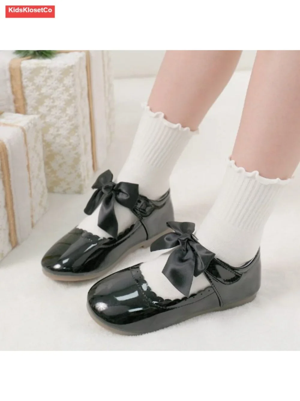 Toddler Girls Mary Jane Dress Shoes Ballet Flats Soft Slip-On Bowknot Princess